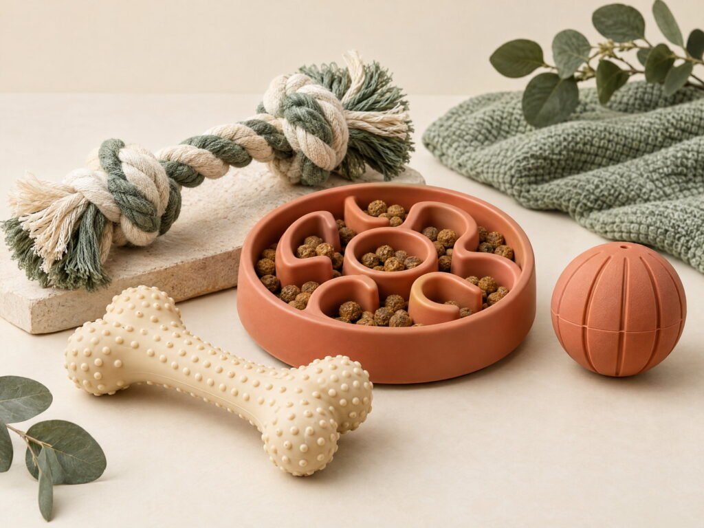 Illustrative selection of dog-toy category items.